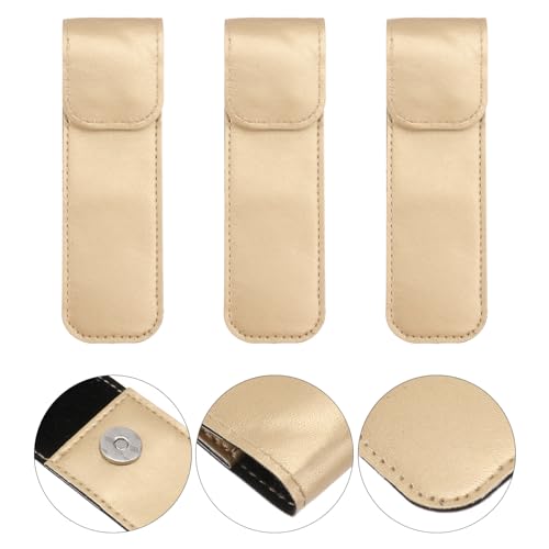 Beaupretty Pu Leather Tweezers Protective Case for Eyelash Grafting Smooth Shockproof Cover Travel Storage Sleeve 5.70X1.69X0.19In Lightweight Portable