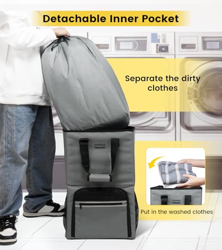 Extra Large Laundry Backpack - 90L Heavy-Duty Laundry Bag with Straps