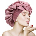 VECIIR Silk Bonnet for Sleeping - Large Satin Hair Cap for Curly Hair