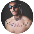 USA Temporary Face Tattoos - 2 Pack Patriotic Design