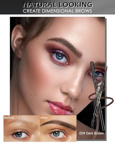 12-Piece Waterproof Eyebrow Pencil Set with Brush