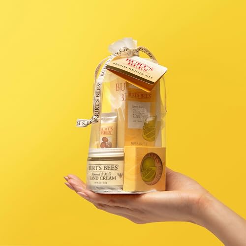 Burt's Bees Hand Repair Gift Set - 3 Moisturizing Creams & Cotton Gloves