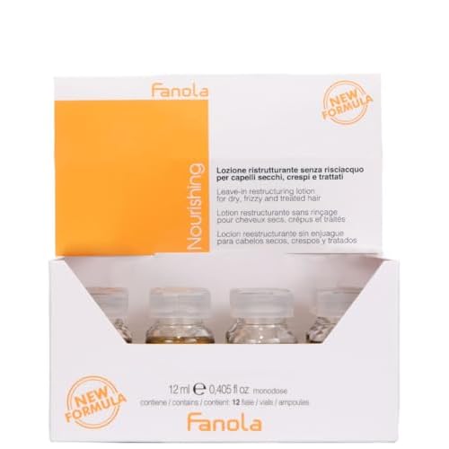 Fanola Restructuring Leave-in Conditioner - Provides Deep Hydration and Nourishment to Dry, Stressed, and Damaged Hair - Enriched Formula with Milk Proteins and Argan Oil, 10 Fl Oz