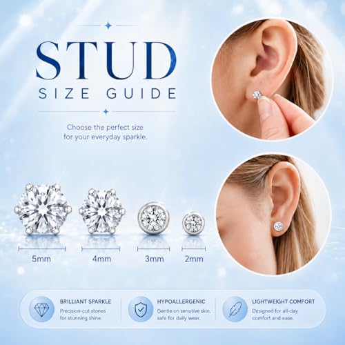 Anzero Disposable Ear Piercing Gun Kit with 316L CZ Studs