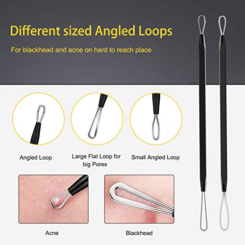 Blackhead Remover Tool Kit 10-Pc Stainless Steel Pimple Extractor
