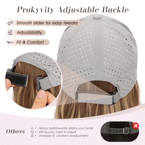 Wig Baseball Cap with Hair | Lightweight Quick-Dry Hat