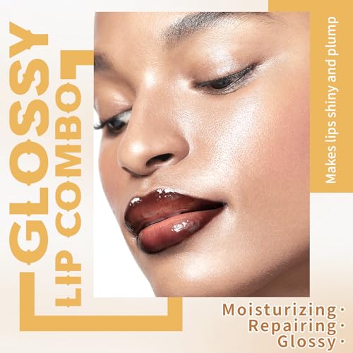 HOSAILY Nourishing Lip Gloss & Liner Combo - Hydrating Plumping Kit
