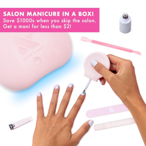 Olive & June Gel Mani System Set - At-Home Gel Polish Kit with LED Lamp