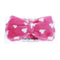 The Cr?me Shop ? Hot Pink Teddy Headyband with White Hearts For Makeup Hair Hold Band