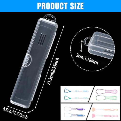 Tongue Scraper Case, Tongue Scraper Case Only, Tongue Scraper Travel Case, Tongue Cleaner Case, Case for Tongue Scraper, Tongue Scraper Holder, Transparent Tongue Cleaner Case