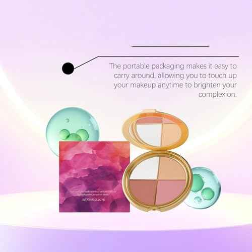 Eye & Cheek Palette - Eyeshadow and Highlighter Makeup, Makeup Palettes Contour Kit, Shimmer Glow Face Highlighter Palette for Women Face, Natural Glow Contour Powder, with Detachable Brush