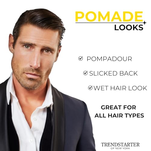 TRENDSTARTER Classic Pomade 4oz - Light Hold, High Shine, Water-Based