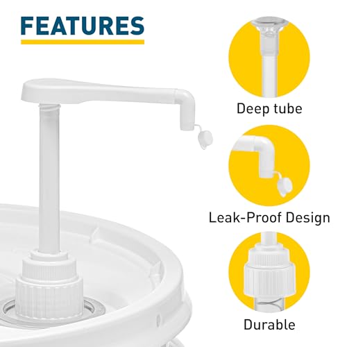 5-Gallon Bucket Pump Dispenser with Leak-Proof Cap