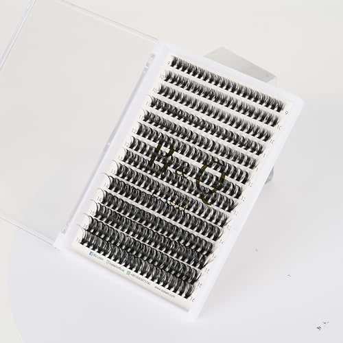 Lash Clusters 50D-D-16mm LASH Individual Lashes 280 Clusters False Eyelash 30D 40D 50D Lash Clusters Extensions Individual Lashes Cluster DIY Eyelash Extensions at Home (50D-D,16mm)