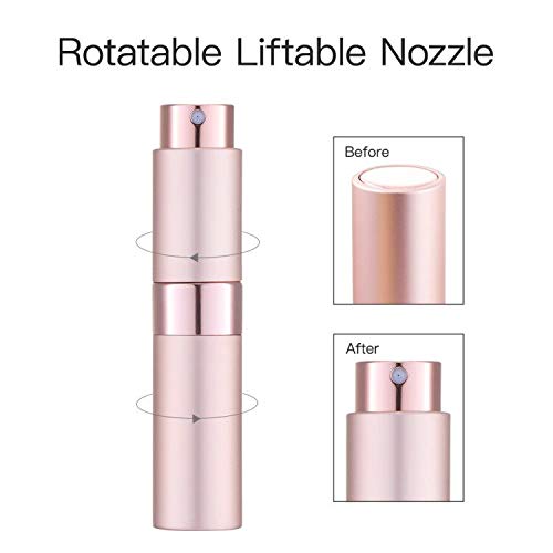 LISAPACK 8ML Travel Perfume Atomizer Spray Bottle - Refillable Pink
