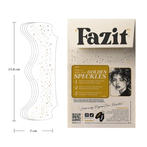 Fazit Gold Glitter Freckle Patches - Waterproof Temporary Makeup