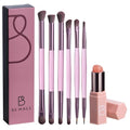 BS-MALL 6-Piece Double-Ended Makeup Brush Set - Portable & Versatile