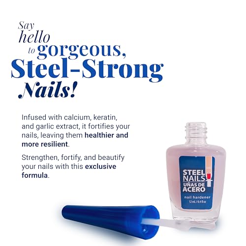 Amen Beauty Steel Nails Strengthener & Hardener Clear Polish for Damaged Nails