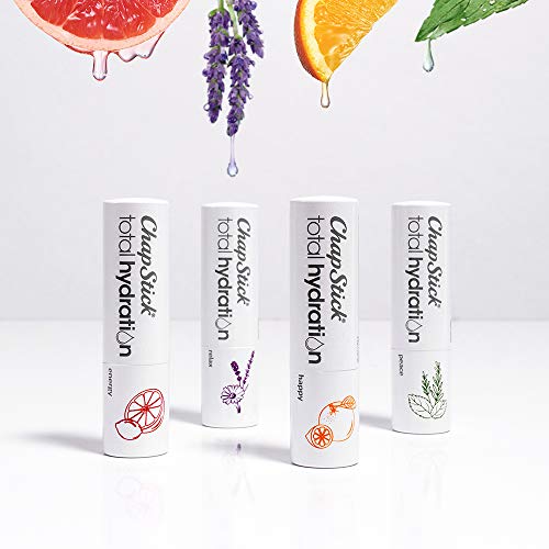 ChapStick Total Hydration Essential Oils Peace Lip Balm, Rosemary + Peppermint Lip Balm Tube, Lip Care - 0.12 Oz