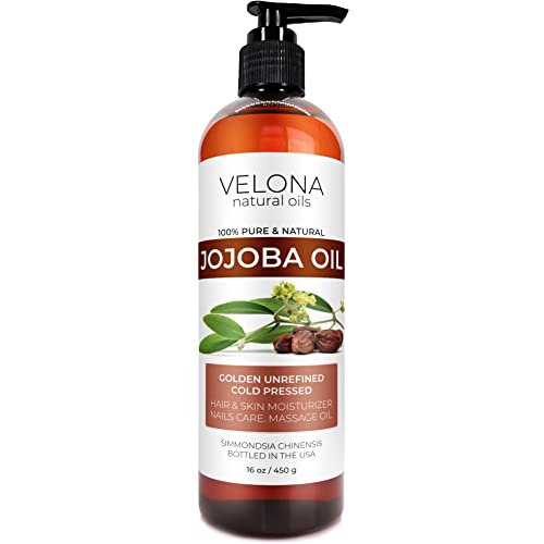 Jojoba Oil - 16 fl oz | 100% Pure and Natural | After Shower Body Oil | Golden, Unrefined, Cold Pressed, Hexane Free