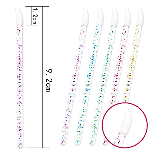 300Pcs Disposable Lip Gloss Applicators with Crystal Handle