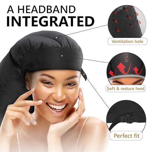 Granteva XL Soft Satin Bonnet Hair Dryer Attachment for Locs & Curly Hair