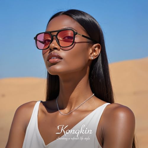 Retro Polarized Aviator Sunglasses for Men & Women - UV Protection