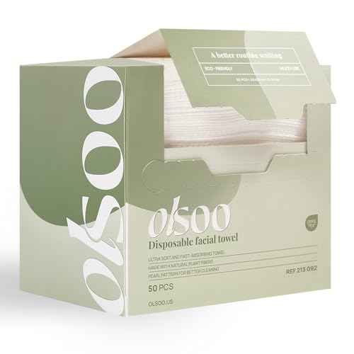 Clean Face Towels XL¢ç ? 100% Viscose, OEKO-TEX Certified, Ultra Soft Disposable Towels, Super Absorbent & Eco-Friendly for All Skin Types (50 Count)