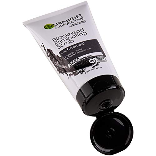 Garnier SkinActive Charcoal Blackhead Eliminating Scrub, 5 Fl Oz (150mL), 1 Count (Packaging Mary Vary)