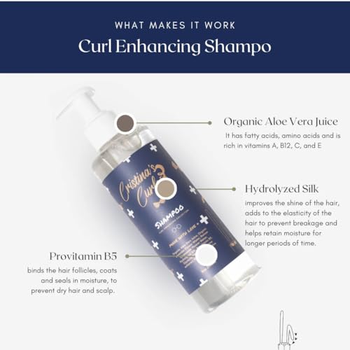 Cristina's Curls Kids Curl Shampoo and Conditioner Set - Hydrating & Detangling