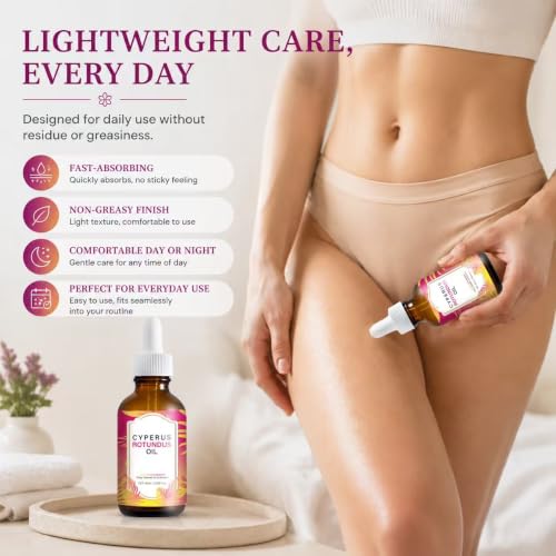 DreamCatching Cyperus Rotundus Hair Removal Oil - Natural Skin Softening & Pore Refinement, 2 Fl Oz