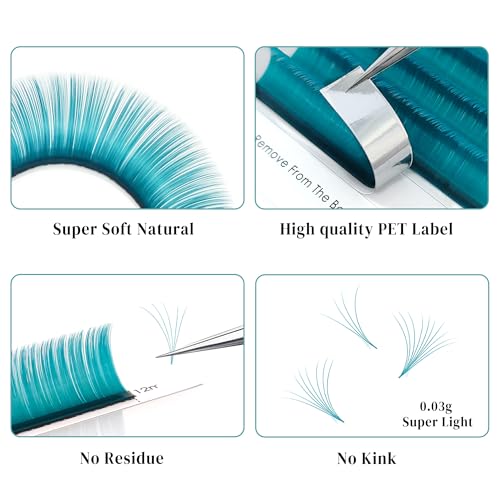 CoMango Colored Lash Extensions C Curl 8-14mm Mixed Tray