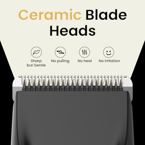 Groin Hair Trimmer for Men - Electric Body Shaver with LED Light
