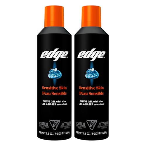 Edge Sensitive Skin Shaving Gel for Men, 9.5 oz (2 Pack)