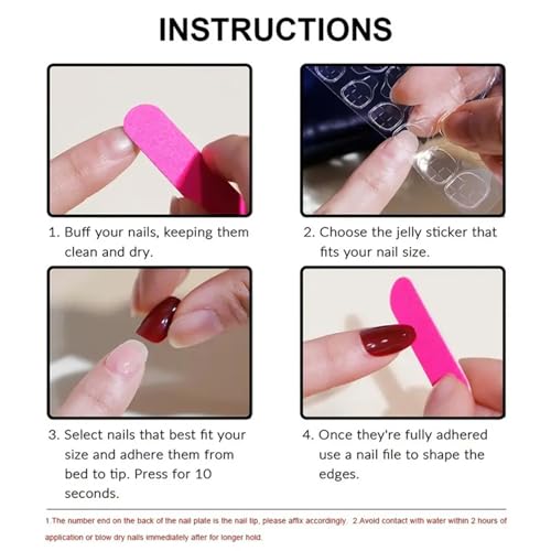 Back to School Press On Nails - 24 Pcs Cute School Design