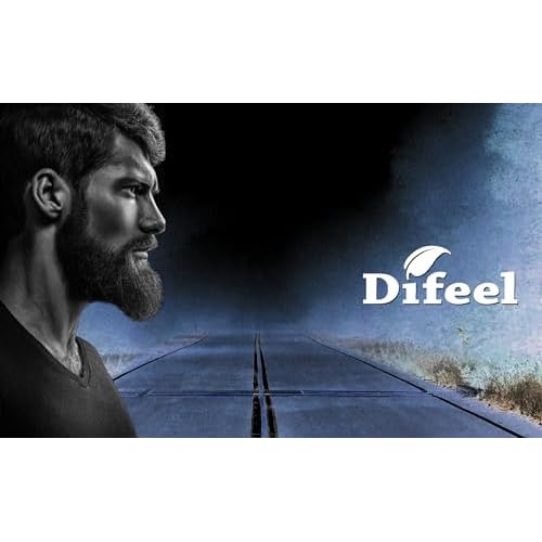 Difeel Mens Ultra Growth Basil and Castor Beard Oil 2.5 oz. - Natural Beard Oil for Hair Growth