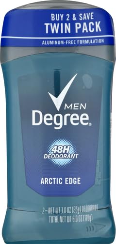 Degree Arctic Edge Deodorant Stick 6 oz Twin Pack - Long-Lasting 48H Freshness