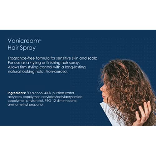 Vanicream Firm Hold Hairspray, Fragrance and Gluten Free, For Sensitive Skin, 8 Ounce, Packaging May Vary