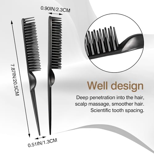 3-Row Flexible Hair Styling Comb Set for Detangling & Curl Defining