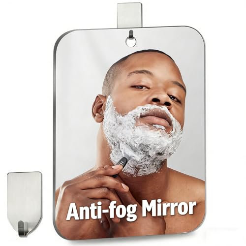 Shatterproof Fogless Shower Mirror 8x6 Inch Handheld Acrylic