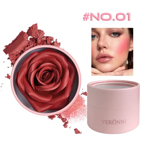 Pink Rose Petal Blush Powder – 3D Flower Makeup, Long-Lasting