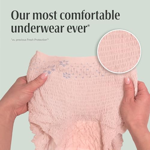 Depend Fresh Protection Women's Incontinence Underwear, Large, 72 Count