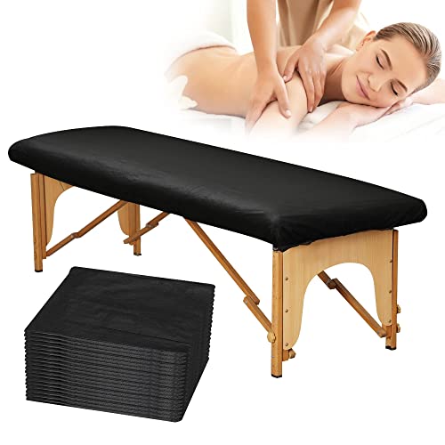 Fancystyle Disposable Fitted Massage Table Sheets & Headrest Covers - 24 Pack