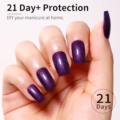 Firedeep G-Purple Pearl Gel Nail Polish 16ML Big Bottle Glitter UV/LED Soak Off