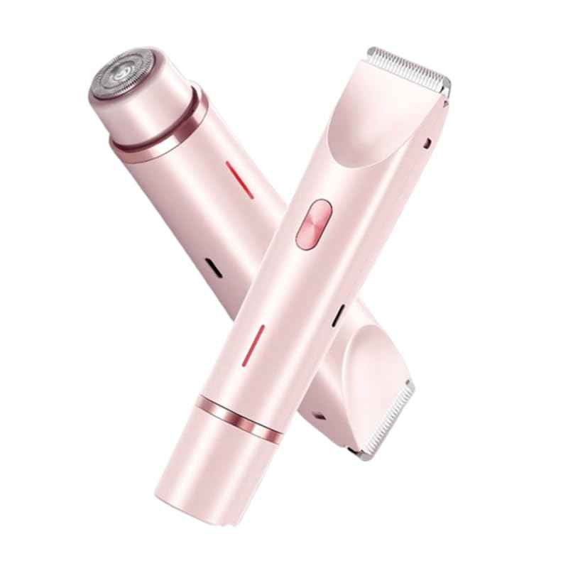 Bikini Trimmer for Women, Waterproof Electric Shaver – Painless Pubic Hair Remover with Ceramic Blades, USB-C Rechargeable (Pink)