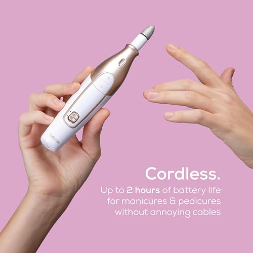 Beurer MP64 White Cordless Electric Nail Drill Kit with 10 Attachments & LED Light
