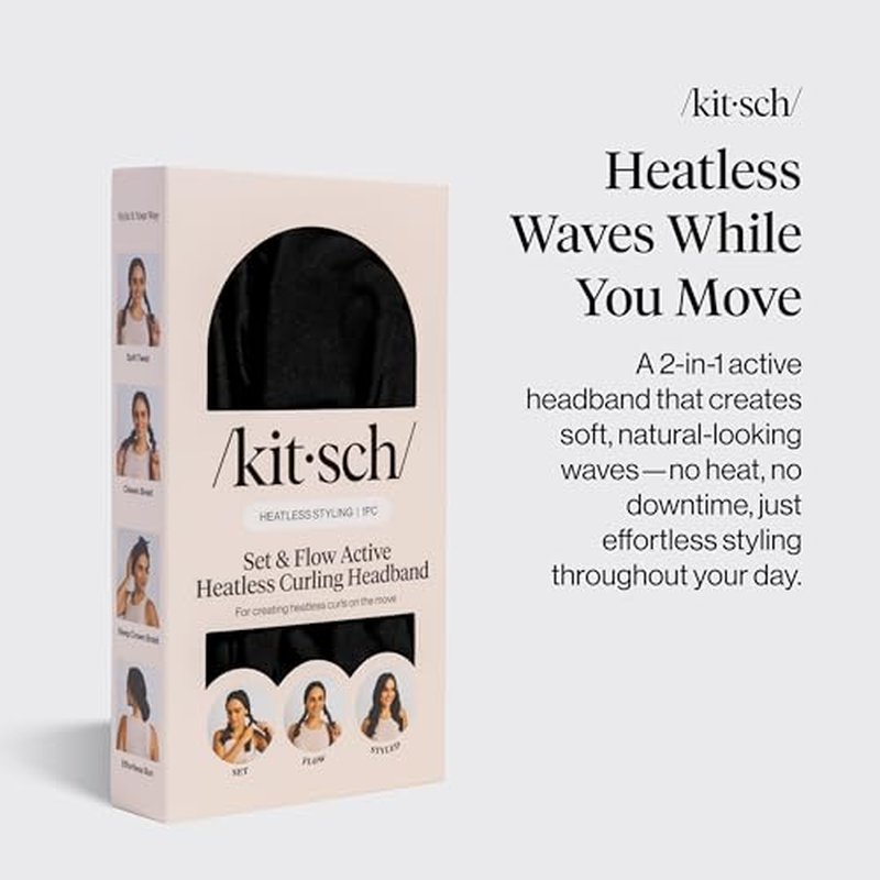 Heatless Curling Headband for Women - Effortless Waves & Flexible Fit