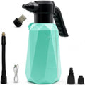 SYITCUN 1/2 Gallon Battery Powered Electric Spray Bottle with 2200mAh Battery, 3 Speeds, 2 Nozzles, Flexible Wand, Transparent Tank, Blue