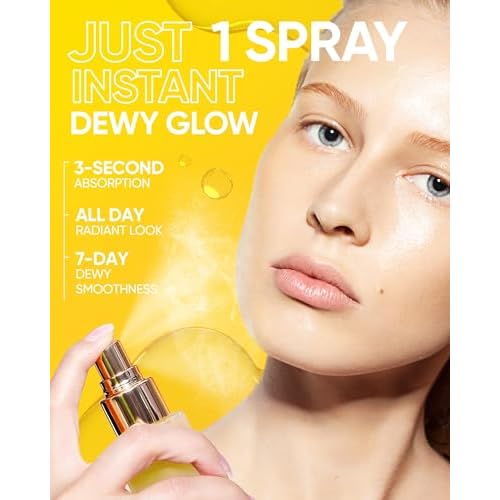 Radiance Booster Serum Spray, Hydrating Face Mist with Bifida Ferment & Squalane, Glow Serum for Radiant Skin, Soothes Skin, Vegan Skin Care, All In One Mist 3.3 fl oz