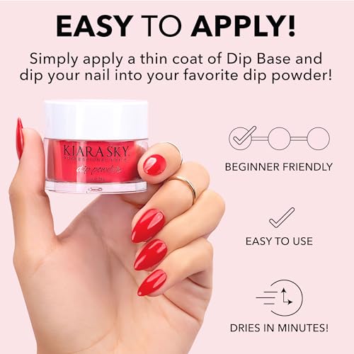 KIARA SKY Dip Base Coat for Nail Dip Powder - Long-Lasting, MMA & HEMA-Free, 15ml